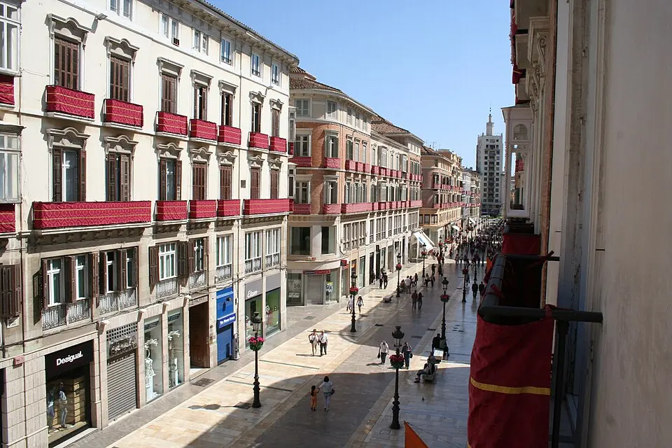 Calle Marqués de Larios, la arteria comercial del centro.