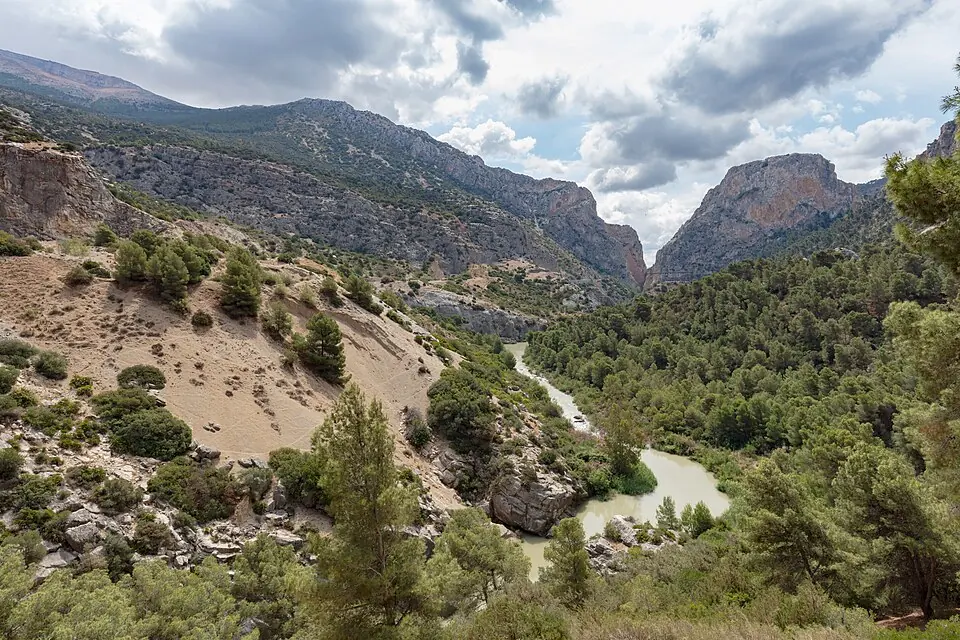 Pasarelas del Caminito del Rey en el tramo final del desfiladero.