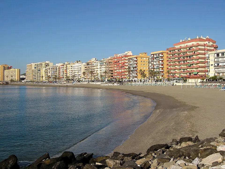La playa urbana de Fuengirola.