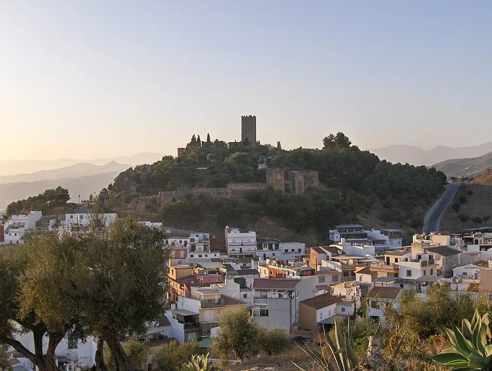 La fortaleza de Vélez-Málaga, capital de la Axarquía.